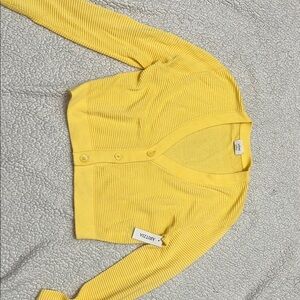 Aritzia Sunny Yellow Knit Cardigan